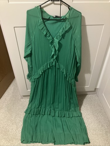 Zara ruffle midi dress - ruffle,