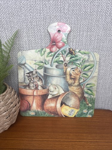 Vtg chopping board - board, cat