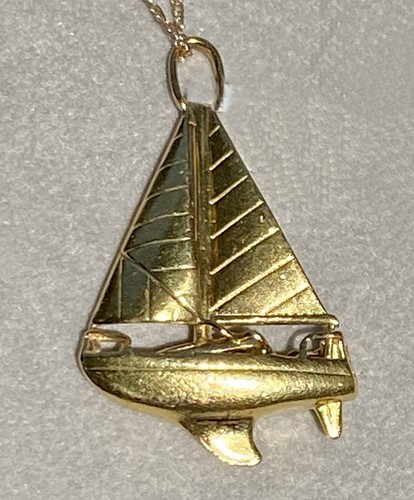 18k yellow gold - 18k, sailboat