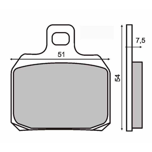 Pair brake pads sintered - pair, for