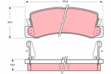 TRW GDB730 Brake Pad Set, disc