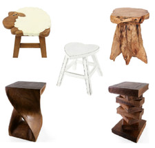 Twist Table Teak Root Sheep Stool Hand Carved Small Side Storage Coffee End Desk