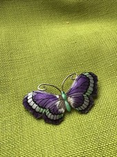 Silver & Enamel Art Deco Butterfly Brooch By John Atkins & Sons