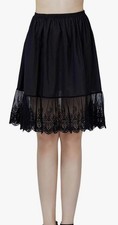BEAUTELICATE Womens Underskirt Half Slip with lace trim Anti-Static 24” Long