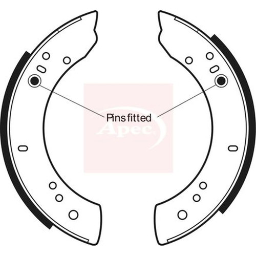 Apec brake shoe set - axle, kit