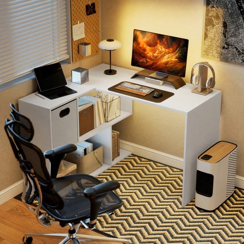 Shaped computer desk 110 - shaped, x