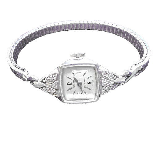 Vintage benrus 14k solid white - vintage,