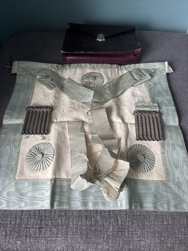 Vintage masonic apron with - vintage,