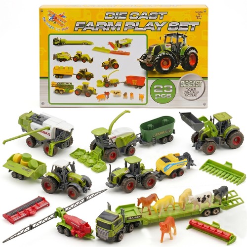 Die cast tractor play set - die,