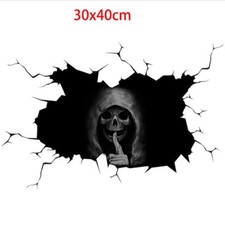 Size L Be Quiet Grim Reaper Stickers Laptop Car Window Graphic Skull Vinyl Decal