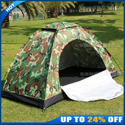 Man pop camping - up,