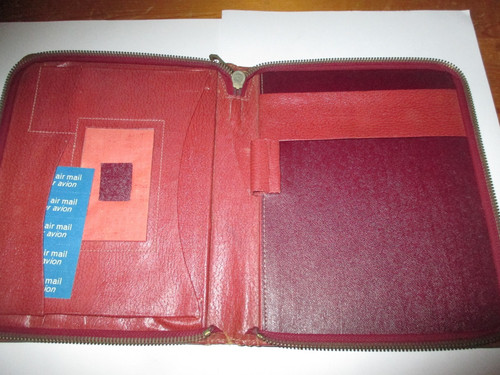 Vintage red leather look - red,