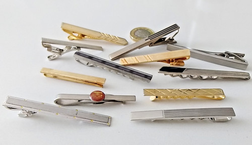 Tie clips clasps gold - x,