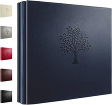 Photo Album 6x4 600 Photos Black Inner Page Tree Pattern Leather Big Capacity Po