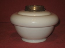 White oil lamp drop in font takes Duplex burner