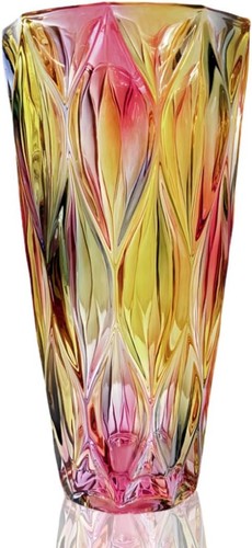 Colorful vase crystal - crystal, glass