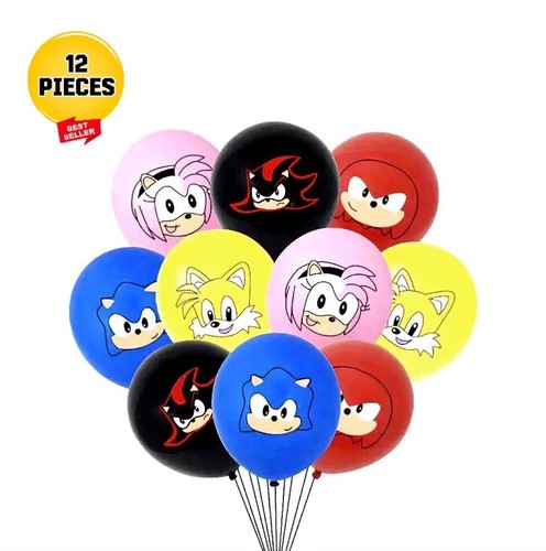 Sonic set latex balloons - sonic,