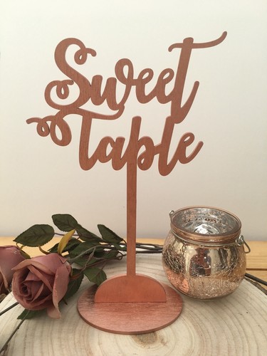 Sweet table sign rose gold - in,