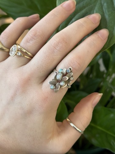 Antique opal ring sterling - antique,