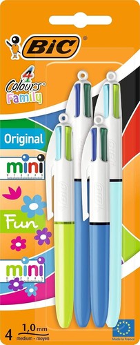 Bic colours family pen pack - bic, 4