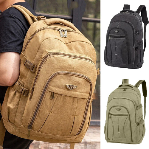 Men large canvas backpack - large,