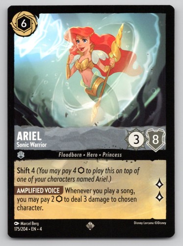Lorcana ariel sonic warrior - ariel,