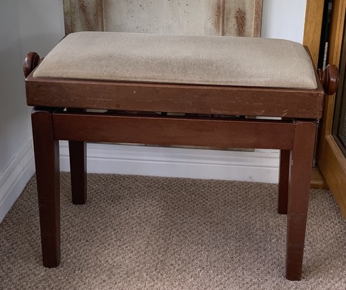 Vintage piano stool solid wood - vintage,