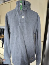 Superdry   BUTTONNECK SWEATSHIRT GREY  SIZE M