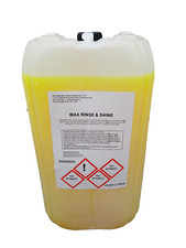25 litre WAX RINSE and SHINE Aqua Beading Drying Rinse Aid Concentrate Wax