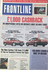Toyota UK Motor Show Range Brochure 1994  Hilux RAV4 Supra Celica MR2 Carina E
