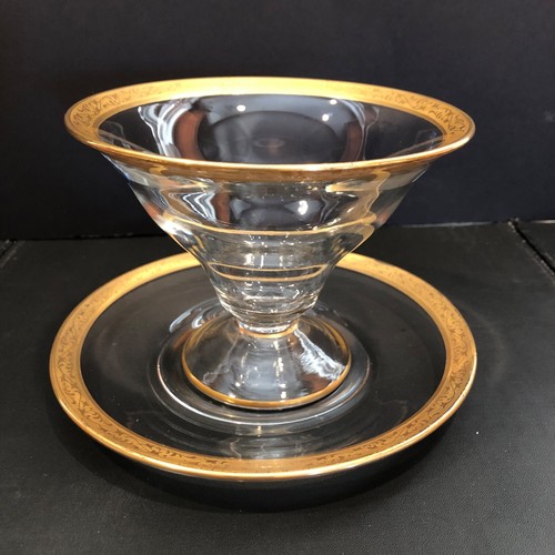 Gold rim laurel design glass - laurel,