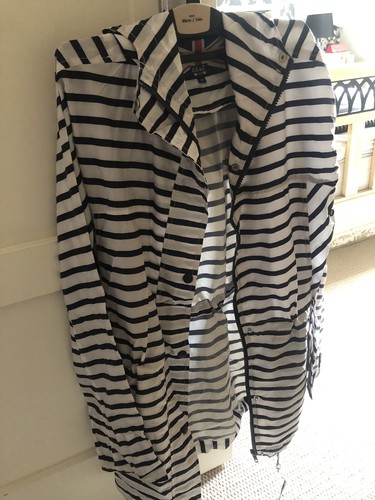 Ladies blue and white stripped - blue,