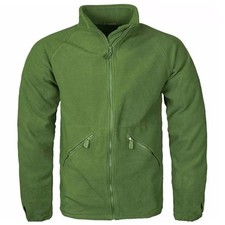 Olive Green Fleece with Collar British Army Surplus Thermal Cold Weather Jacket