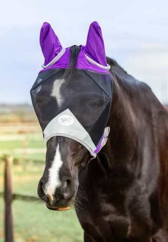 Horse fly mask purple - fly,