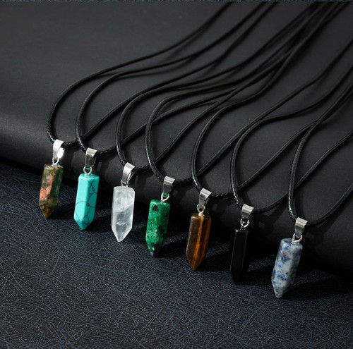 Natural quartz crystal pendant - quartz,