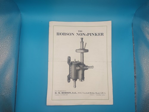 Hobson carburetter non pinker - non,