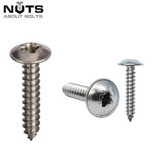 No 4 6 8 10 12 POZI FLANGE SELF TAPPING SCREWS A2 STAINLESS STEEL FLANGE TAPPERS