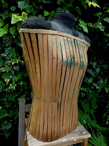 Vintage wooden mannequin - wooden,