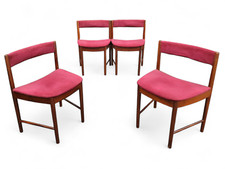 Set of 4 A H McIntosh Mid Century Teak Dining chairs