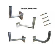 Satellite L J Wall Mount 25, 30, 35, 45cm x 2in Metal Bracket Dish Arm Pole Galv