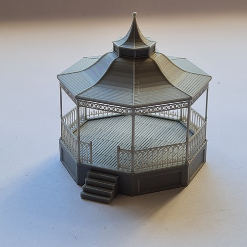 Model railway bandstand - model,