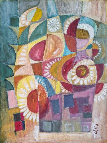 Original acrylic abstract - acrylic,