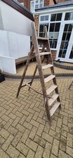 VINTAGE WOODEN STEP LADDER OLD LADDER  RETRO VINTAGE STEP LADDER SHABBY CHIC
