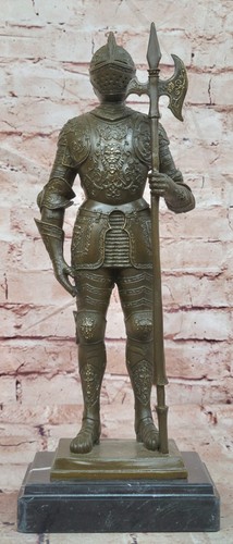 Bronze medieval knight - bronze,