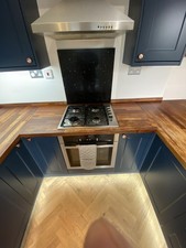 3 X Howdens Solid Iroko Wood Worktops | 40mm Kitchen Worktops And Breakfast Bar