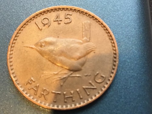 1945 british farthing king - farthing,