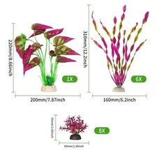 15 X Artificial Aquarium Plants. Brand New Boxed 