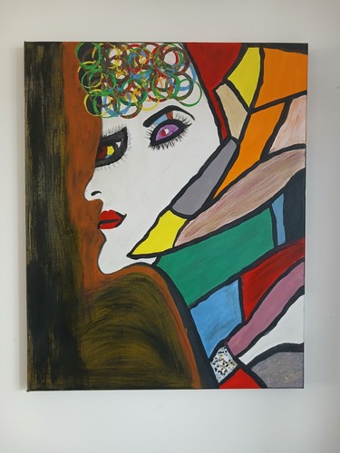 Original abstract acrylic - acrylic, on
