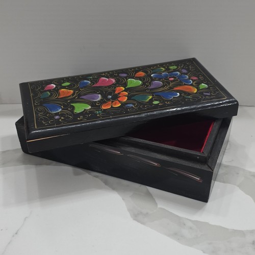 Hand painted black wooden - hand,