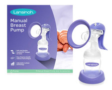 Lansinoh Manual Breast Pump Set Portable for Travel Comfort Fit BPA BPS Free